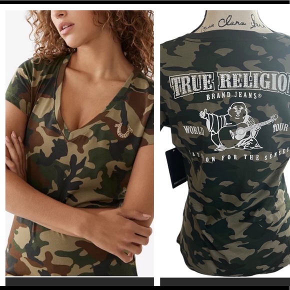 True Religion Tops - TRUE RELIGION SEQUIN WORLD TOUR MEDIUM TEE NWT